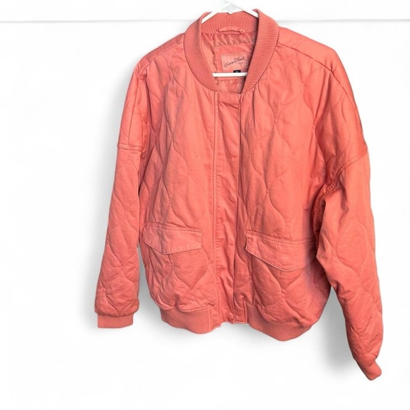 Universal Thread Quilted Coat Pink Coral Snap Zip Oversized XXL - Picture 4 of 10